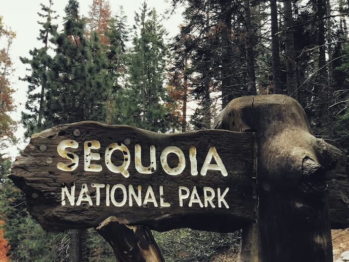 Sequoia National Park sign