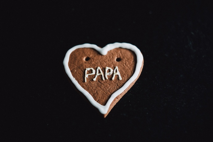 heart shaped cookie for papa