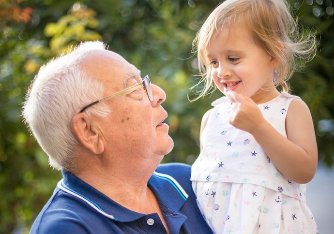 grandad and granddaughter