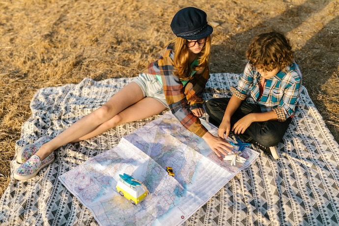 kids on beach