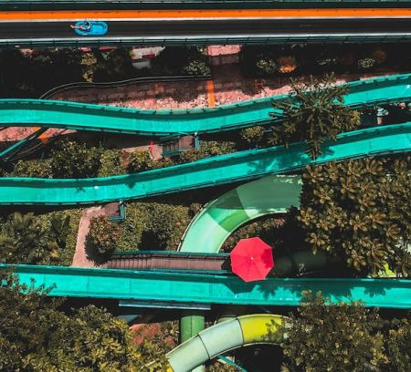 Exterior waterpark from above